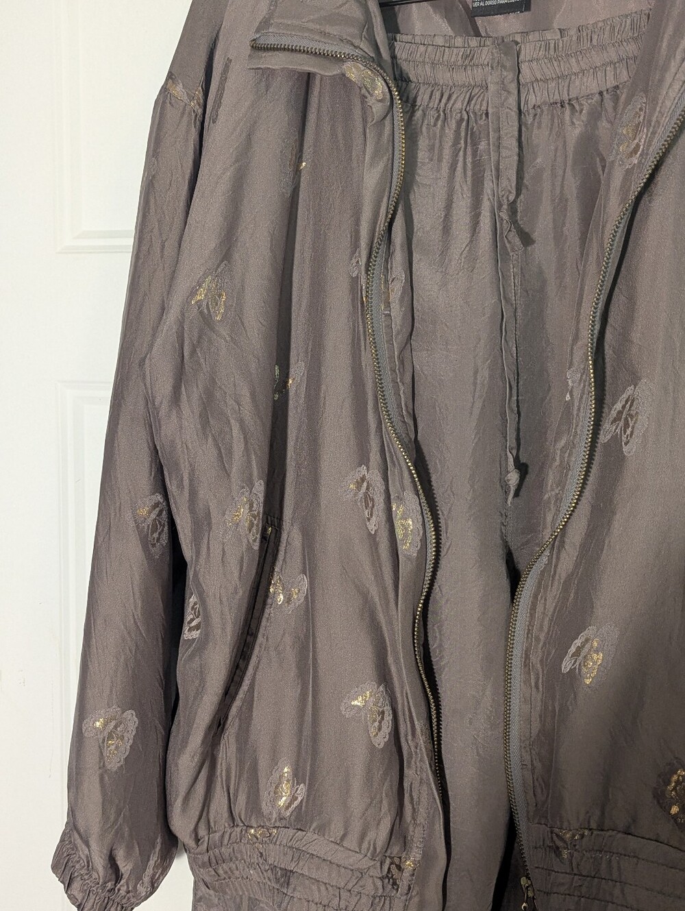 Vintage Women's Two-Piece Silk Lightweight Jacket & Pants Set. Sz Med. - Picture 6 of 16